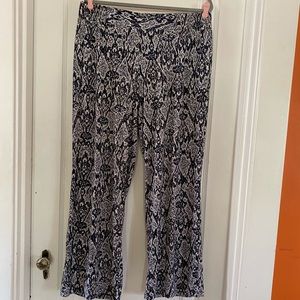 IMAN Navy & White Palazzo Pants